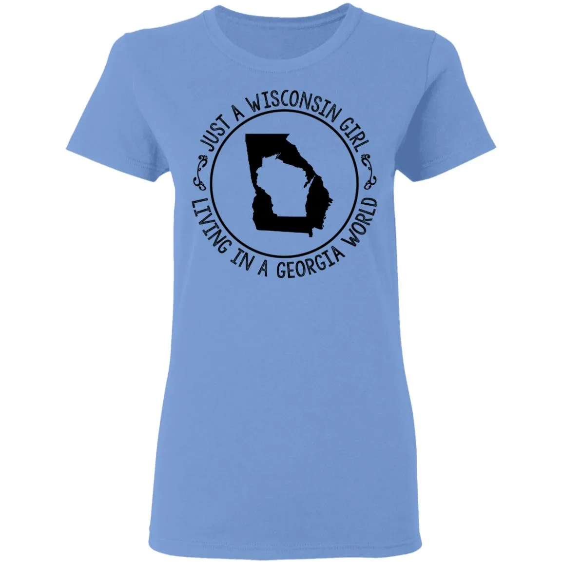Wisconsin Girl Living In Georgia World Hoodie