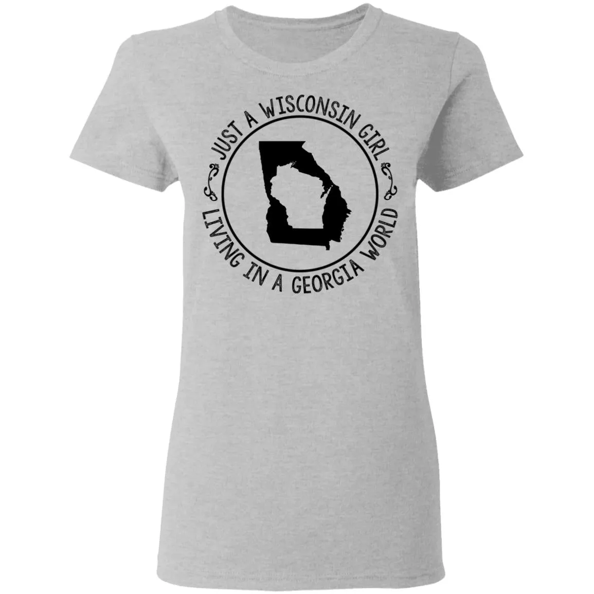 Wisconsin Girl Living In Georgia World Hoodie