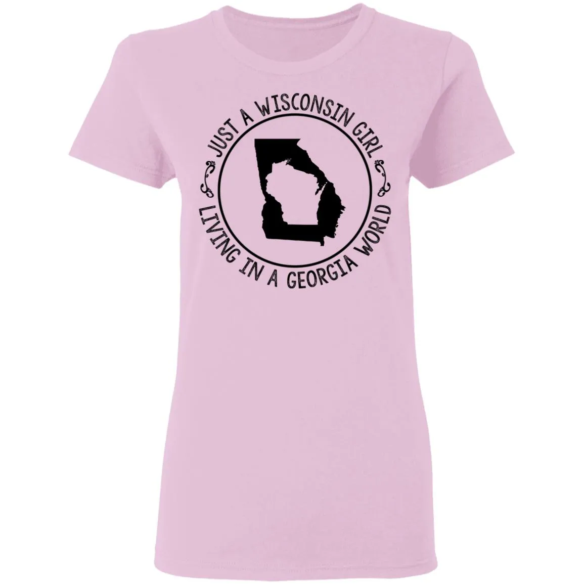Wisconsin Girl Living In Georgia World Hoodie