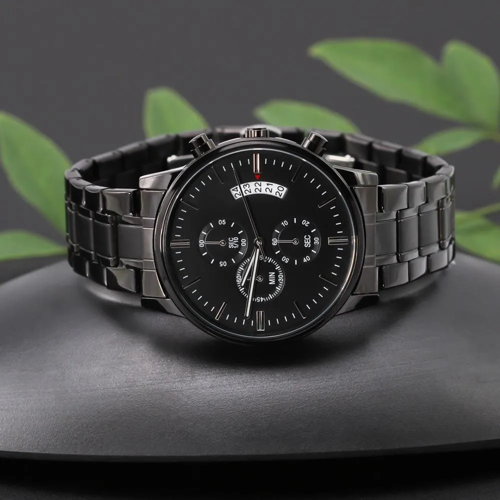 You Will Forever Be My Always - Engraved Biker Watch