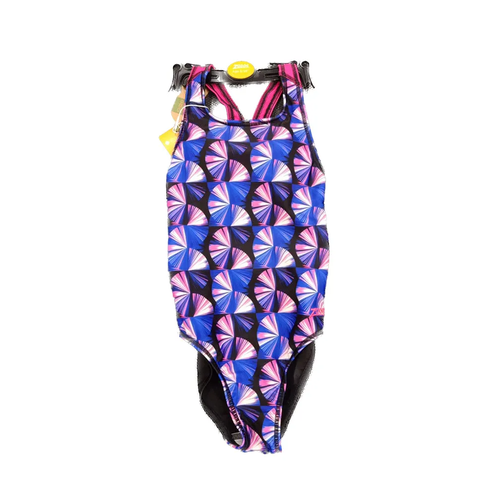 ZOGGS Girl's Flyback - Disco Fan Print